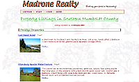Madrone Realty.com- Listings in southern Humboldt county